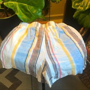 Time & true Lenin striped shorts
